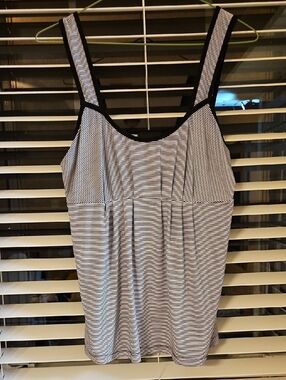 The Limited Beautiful Black & White Striped Sleeveless Top.